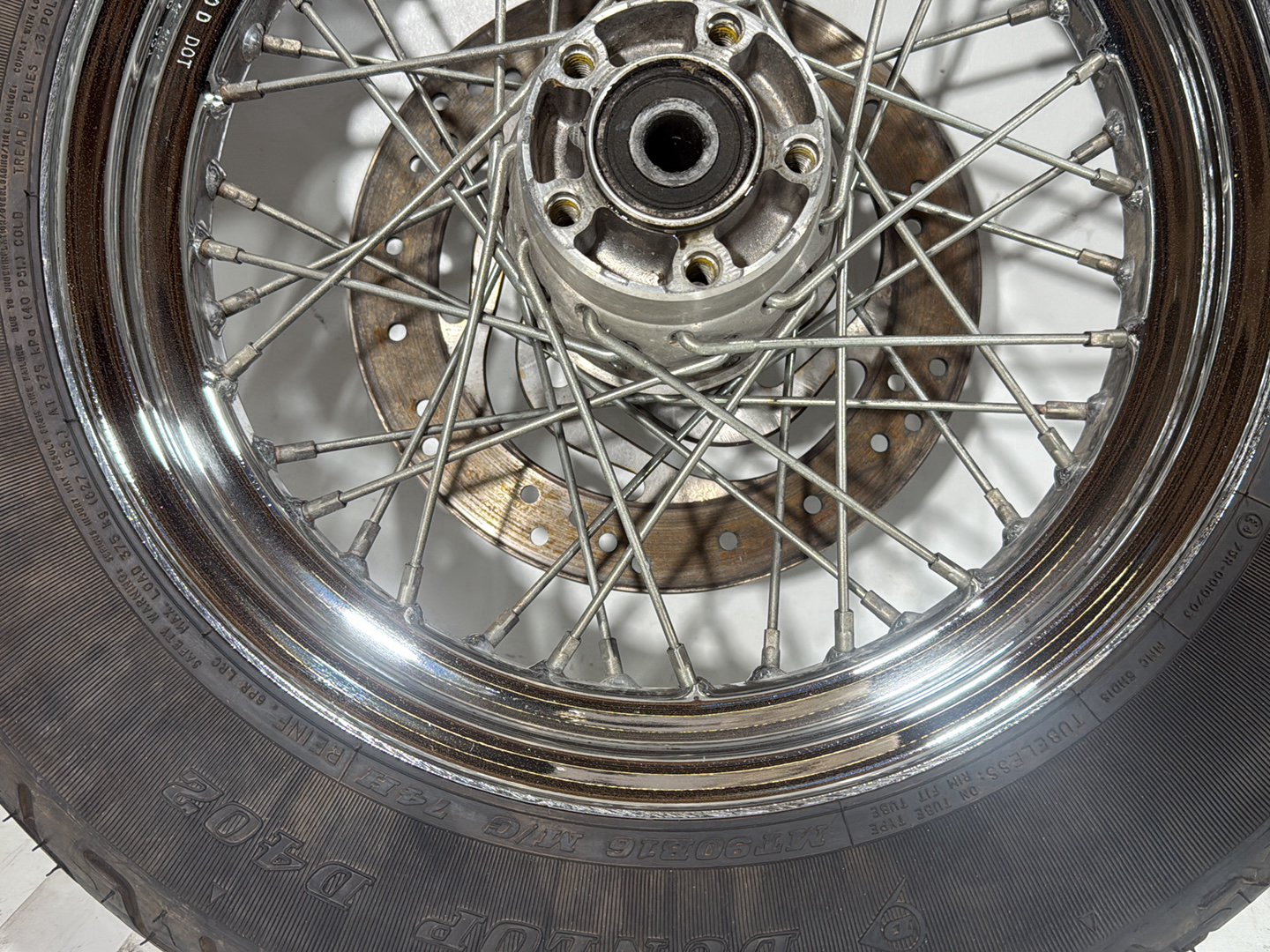 2002 Harley Heritage Softail Classic FLSTC OEM Front Rear Wheel Rim Tire Spoked