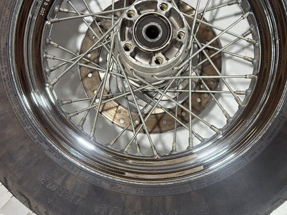 2002 Harley Heritage Softail Classic FLSTC OEM Front Rear Wheel Rim Tire Spoked