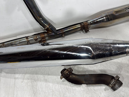 2004 Harley Touring FLHT Electra Glide OEM Exhaust Header Pipes Muffler Vance & Hines
