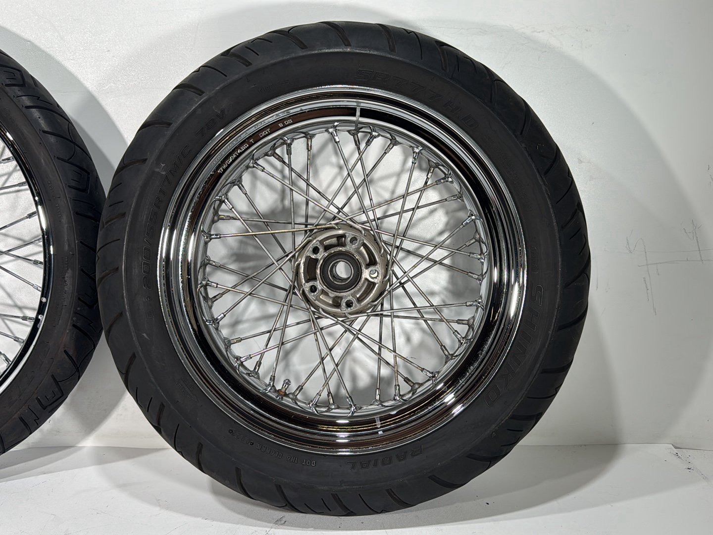 2006 Harley Dyna FXDWGI Wide Glide OEM Front Rear Wheel Rim Tire Spoked