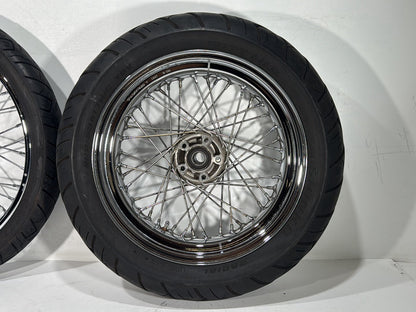2006 Harley Dyna FXDWGI Wide Glide OEM Front Rear Wheel Rim Tire Spoked