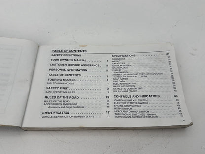1999 - 2006 Harley-Davidson Touring Electra Glide Classic Owner Owners Manual Operators Book