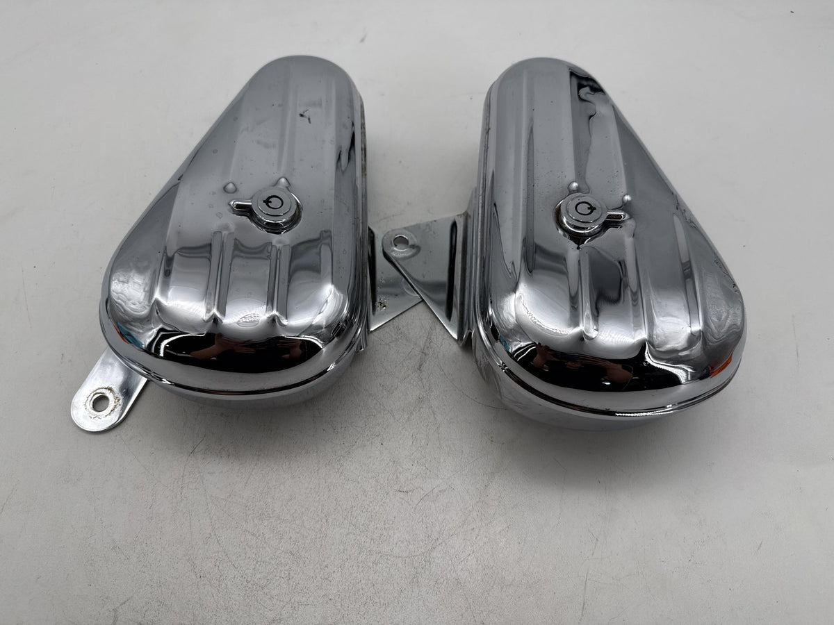 2008 Harley Softail Kidney Left Right Storage Media Compartment Glove Box NO Key