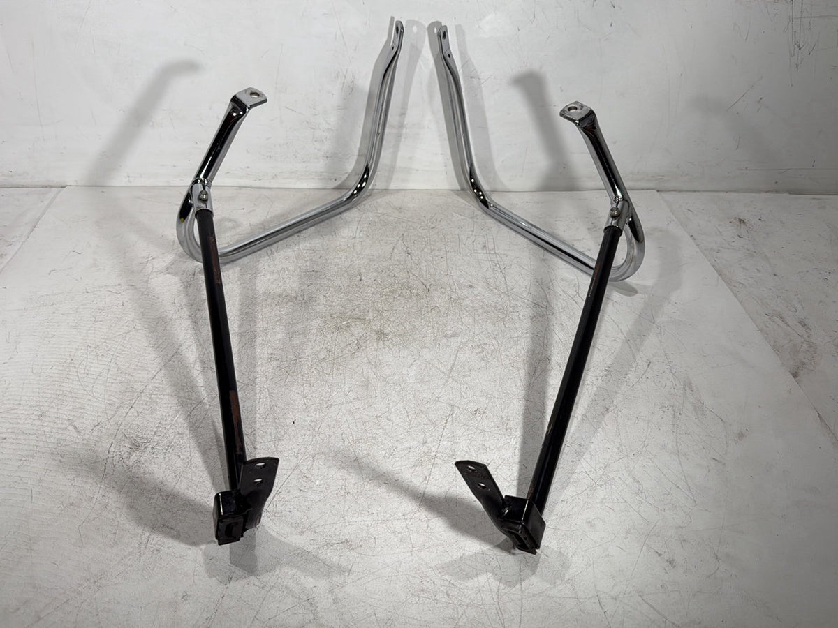 2005 Harley Road King Touring Police OEM Rear Left Right Saddlebag Guard Rails Bar