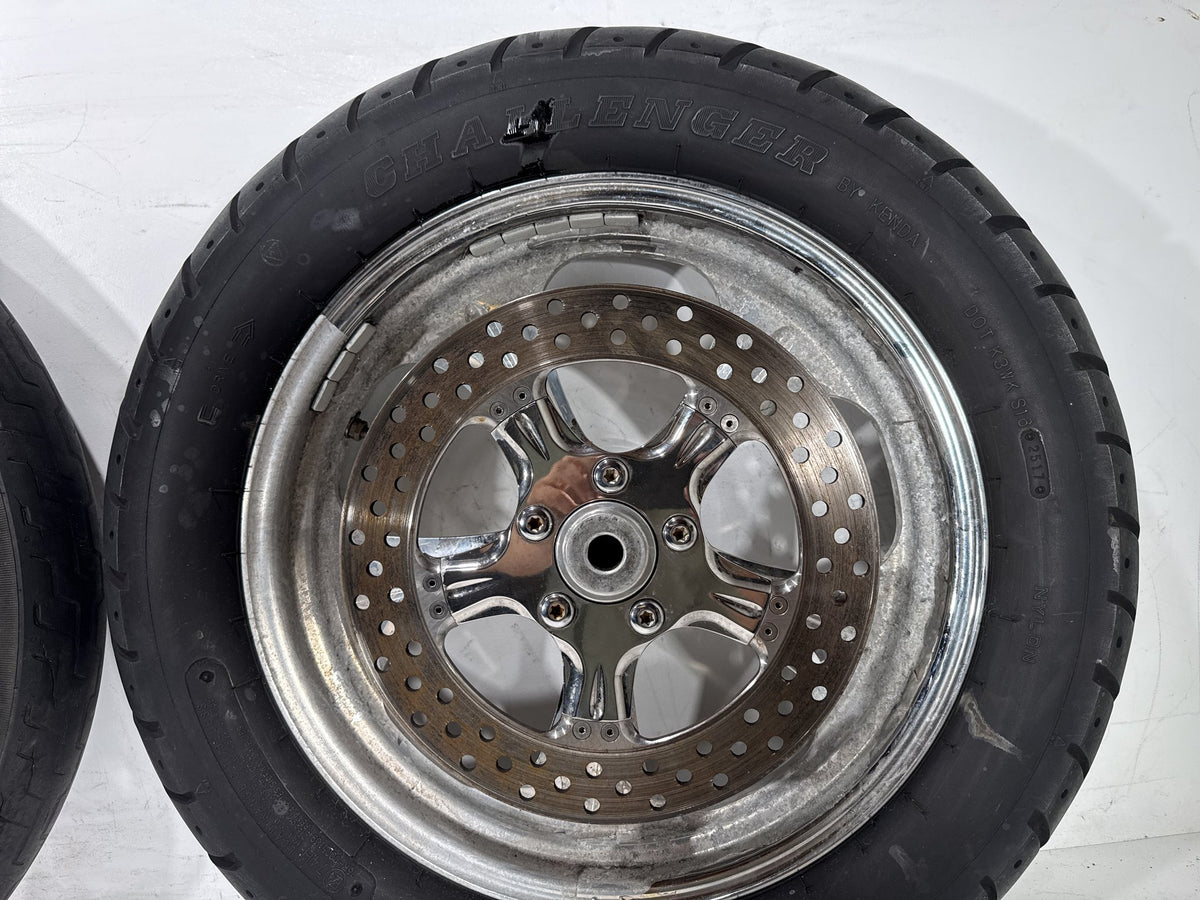 2001 Harley Softail Standard Front Rear Wheel Rim Tire MH90/21 130/90-16 16" 21"