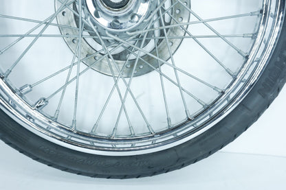 01 Harley Softail FXSTB Night Train OEM Front Wheel Rim Tire Spoked MH90-21 21"