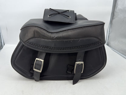 2004 - 2013 Harley-Davidson Sportster 883 Custom Rear Left Right Saddlebags Luggage Leather KEMI-MOTO