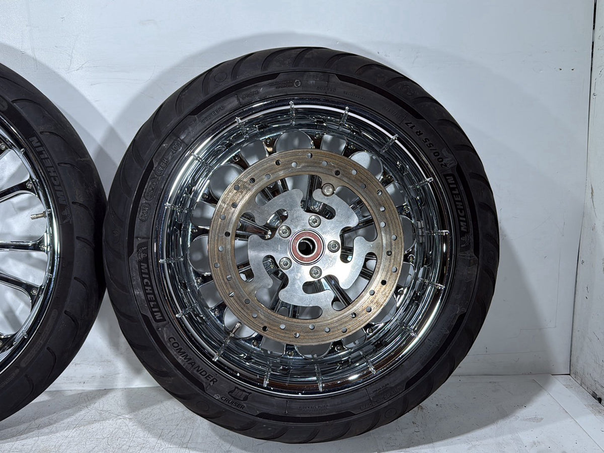 2009 Harley Road Glide Touring FLTR OEM Front & Rear Wheel Rim Tire