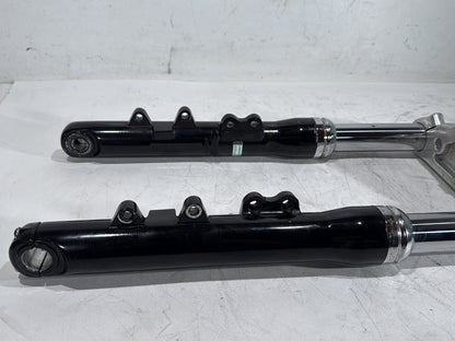 08 Harley Dyna Fat Bob FXDF OEM Front Triple Tree Set & LH RH Fork Legs Sliders