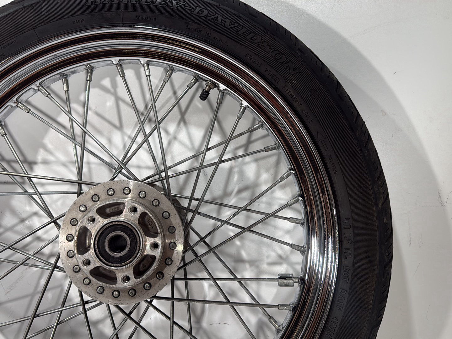 2001 Harley Sportster 883 Hugger XLH883 OEM Front Rear Wheel Rim Tire Spoked
