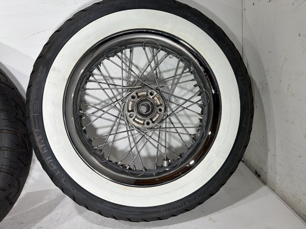 2004 Harley Electra Glide CVO Screamin OEM Front Rear Wheel Rim Tire Spoked 16"