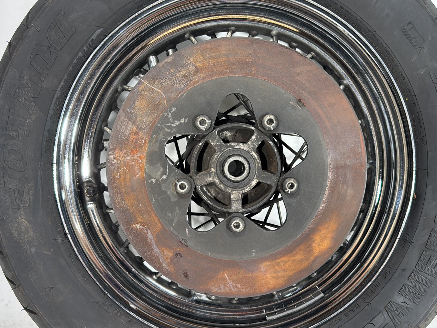 1998 Harley Road King Touring FLHRCI Classic OEM Rear Wheel Rim Tire Spoked