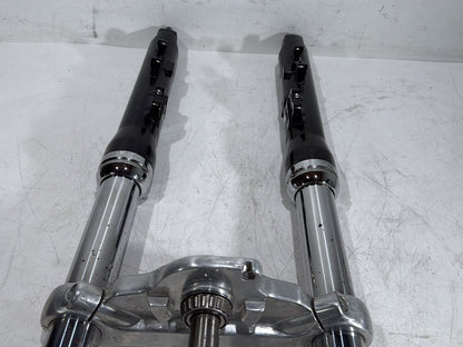 08 Harley Dyna Fat Bob FXDF OEM Front Triple Tree Set & LH RH Fork Legs Sliders