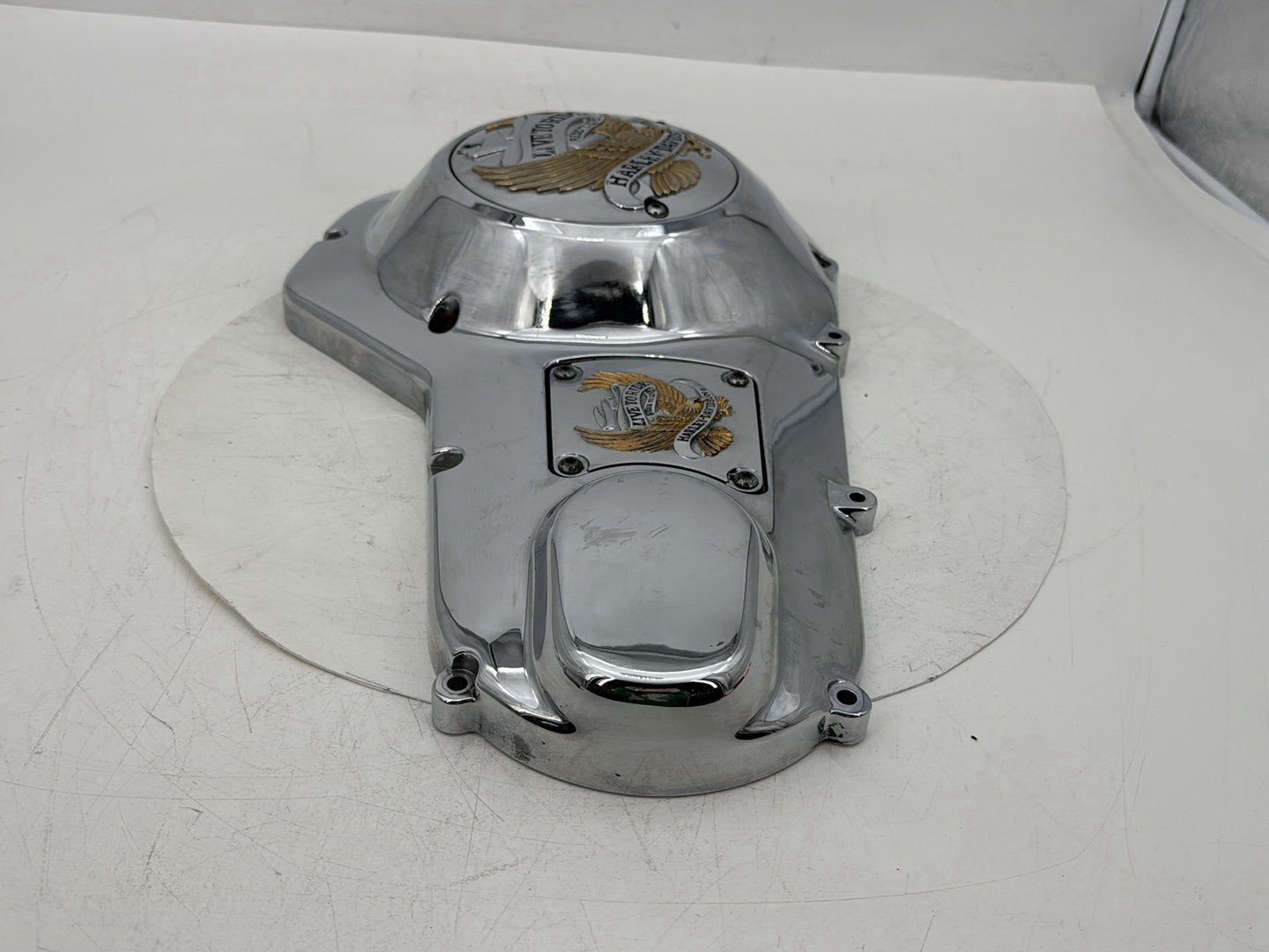 95 Harley Touring Electra Glide Classic Outer Primary Clutch Cover Golden Eagle