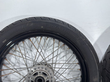 2009 Harley Dyna Street Bob FXDB OEM Front Rear Wheel Rim Tire Spoked 17" 19"