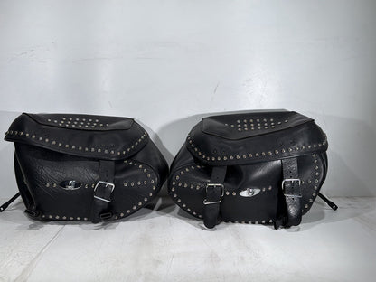 2007 Harley Softail Heritage Classic FLSTC OEM Rear Left Right Saddlebags Luggage Leather