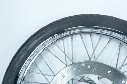 01 Harley Softail FXSTB Night Train OEM Front Wheel Rim Tire Spoked MH90-21 21"