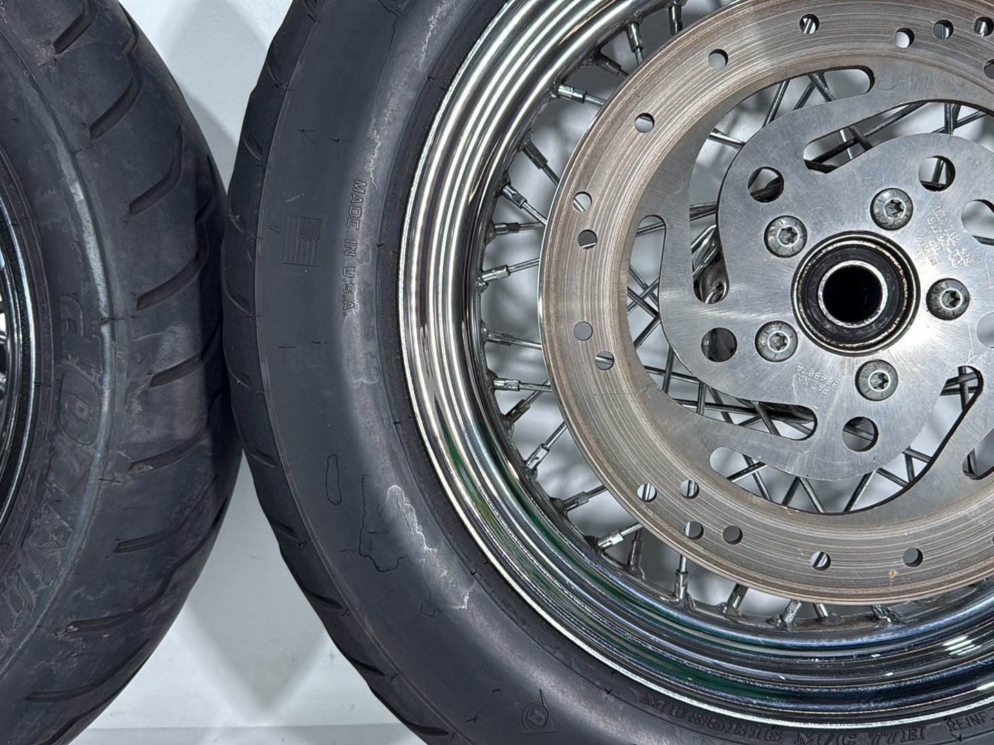 2005 Harley Touring FLHRCI Road King Classic OEM Front Rear Wheel Rim Tire Spoked