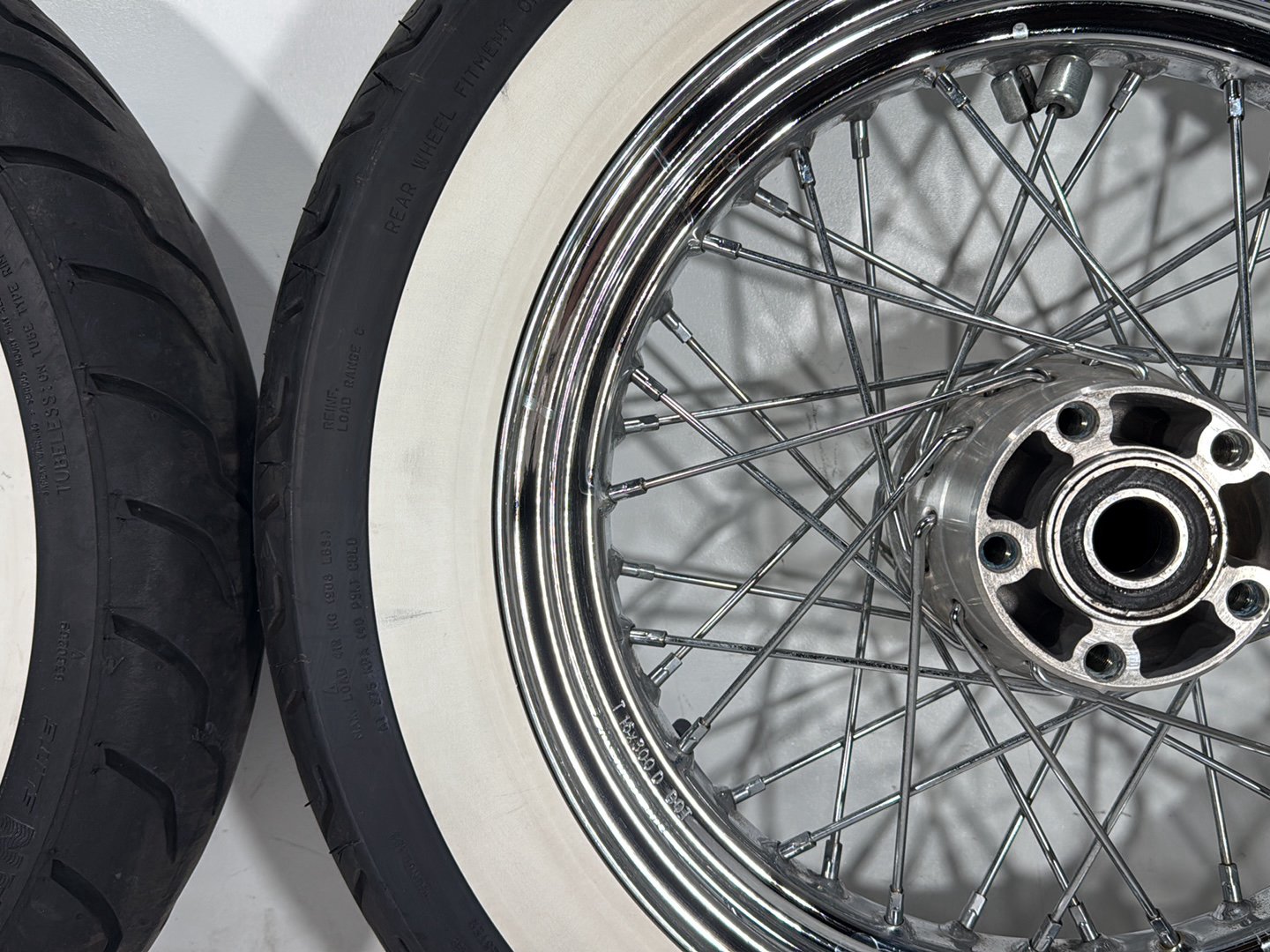 2008 Harley Softail Deluxe FLSTN OEM Front Rear Wheel Rim Tire Spoked