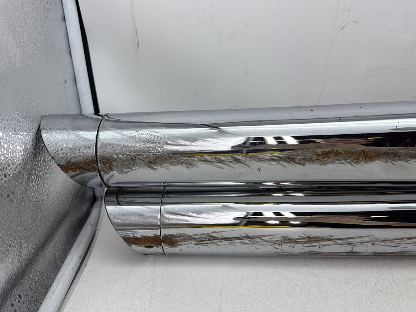2010 Harley Dyna Fat Bob FXDF Exhaust Header Pipes Vance & Hines SCRATCHED