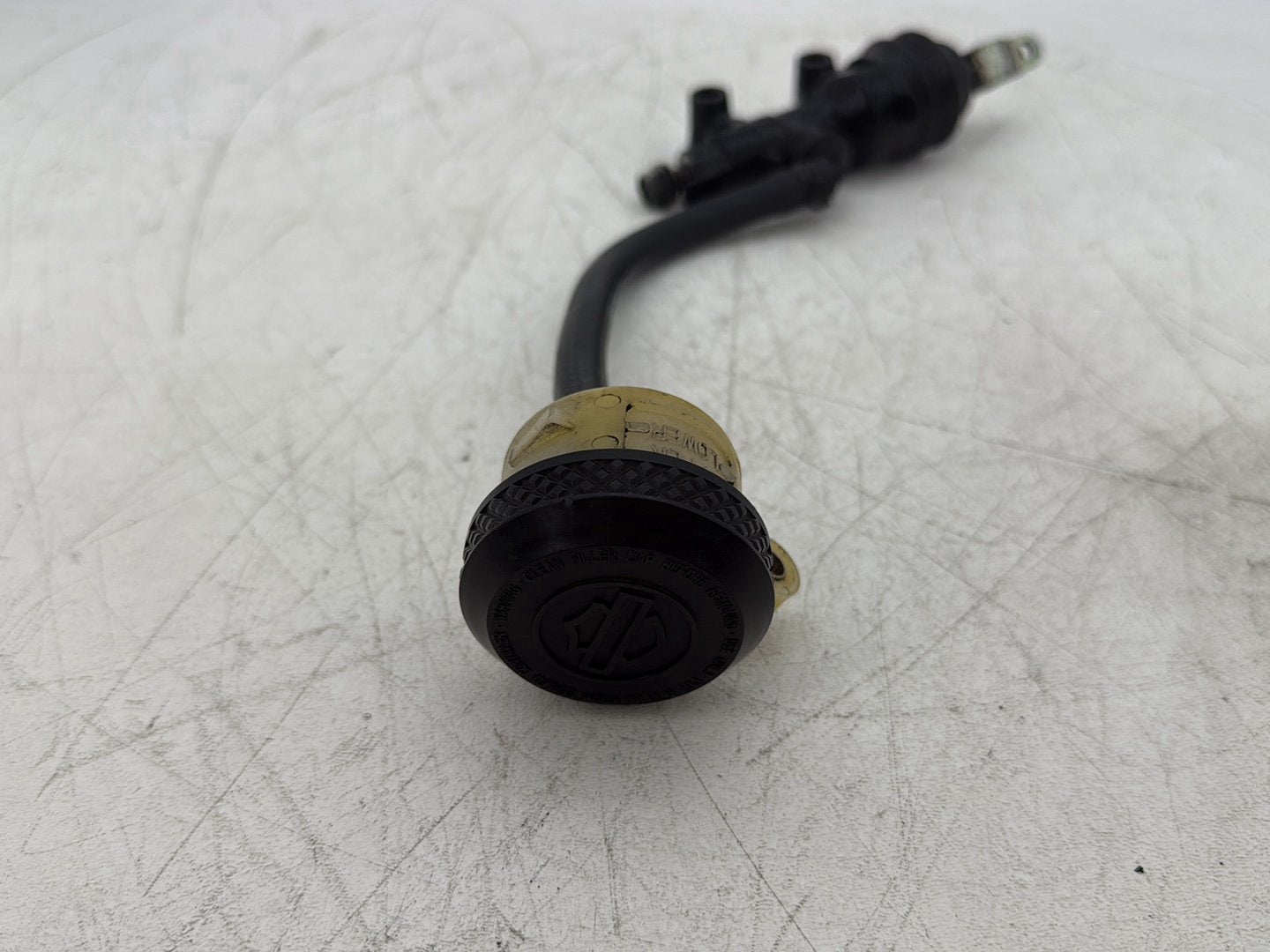 06 Harley Sportster XL883L 883 Low Rear Brake Master Cylinder Bottle Brake Line