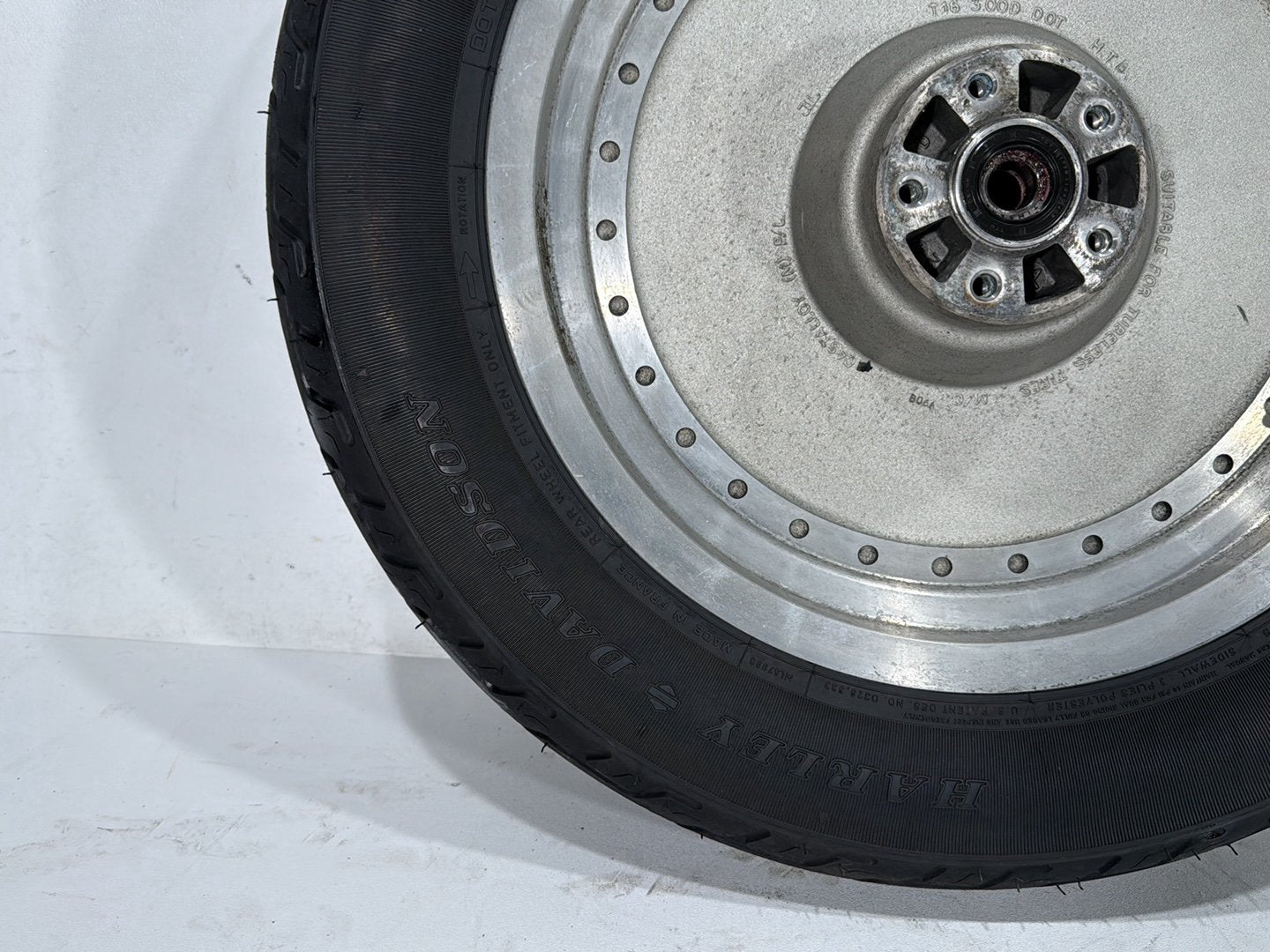1997 Harley Softail Fat Boy FLSTF OEM Rear Wheel Rim Tire MT90B16 74H, 16"