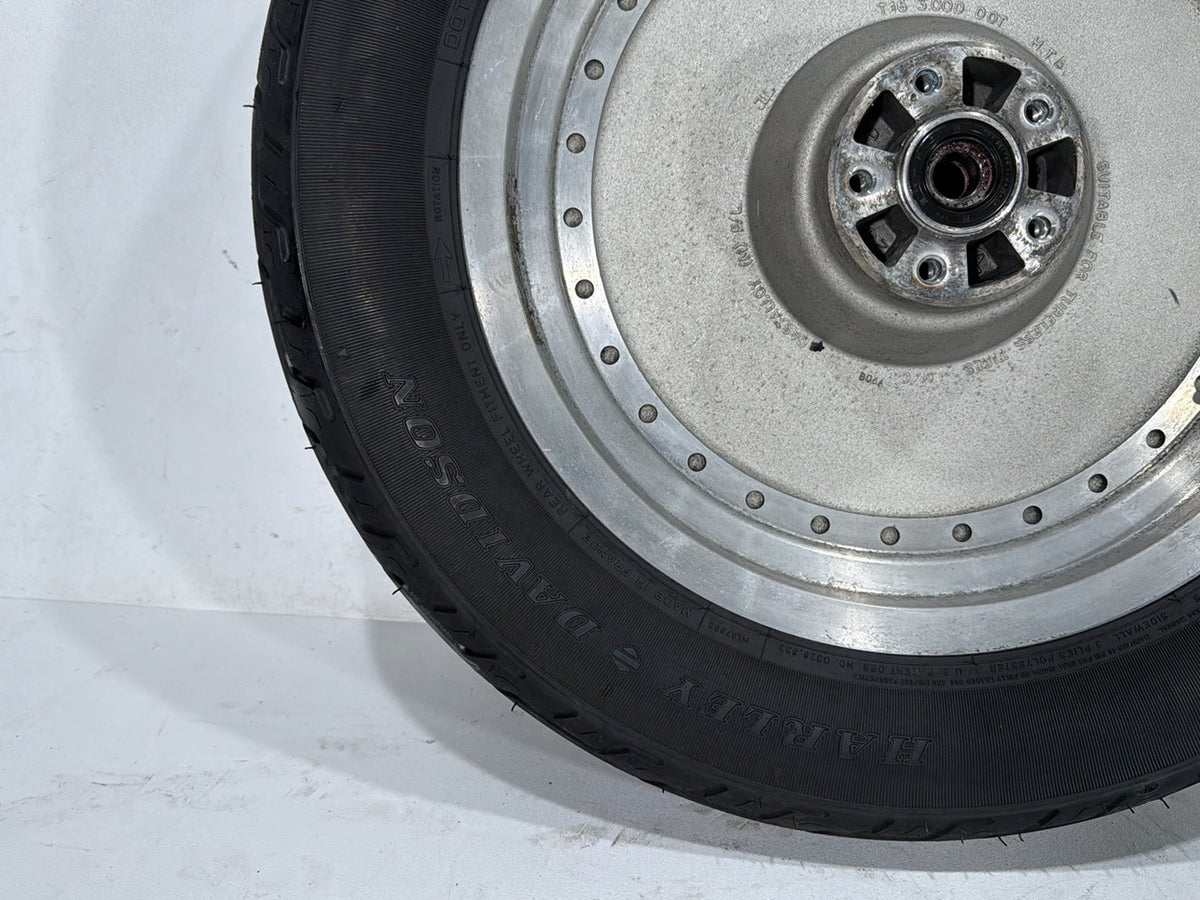 1997 Harley Softail Fat Boy FLSTF OEM Rear Wheel Rim Tire MT90B16 74H, 16"