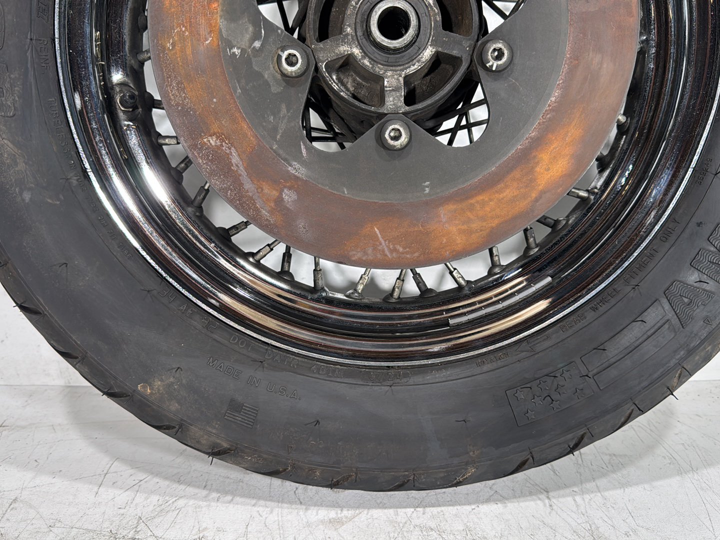 1998 Harley Road King Touring FLHRCI Classic OEM Rear Wheel Rim Tire Spoked