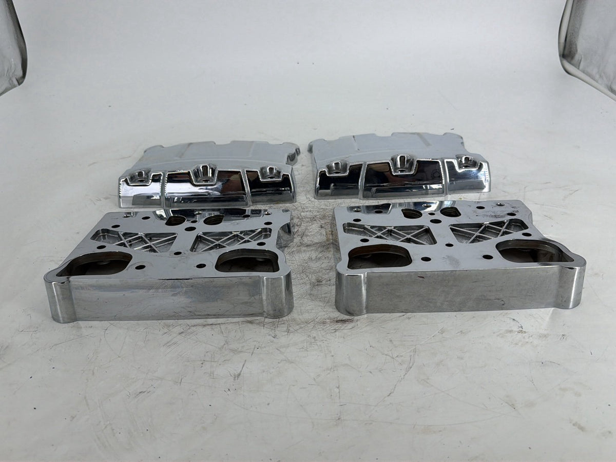15 Harley Electra Glide Touring Ultra Low OEM Twin Cam Top Rocker Covers Chrome