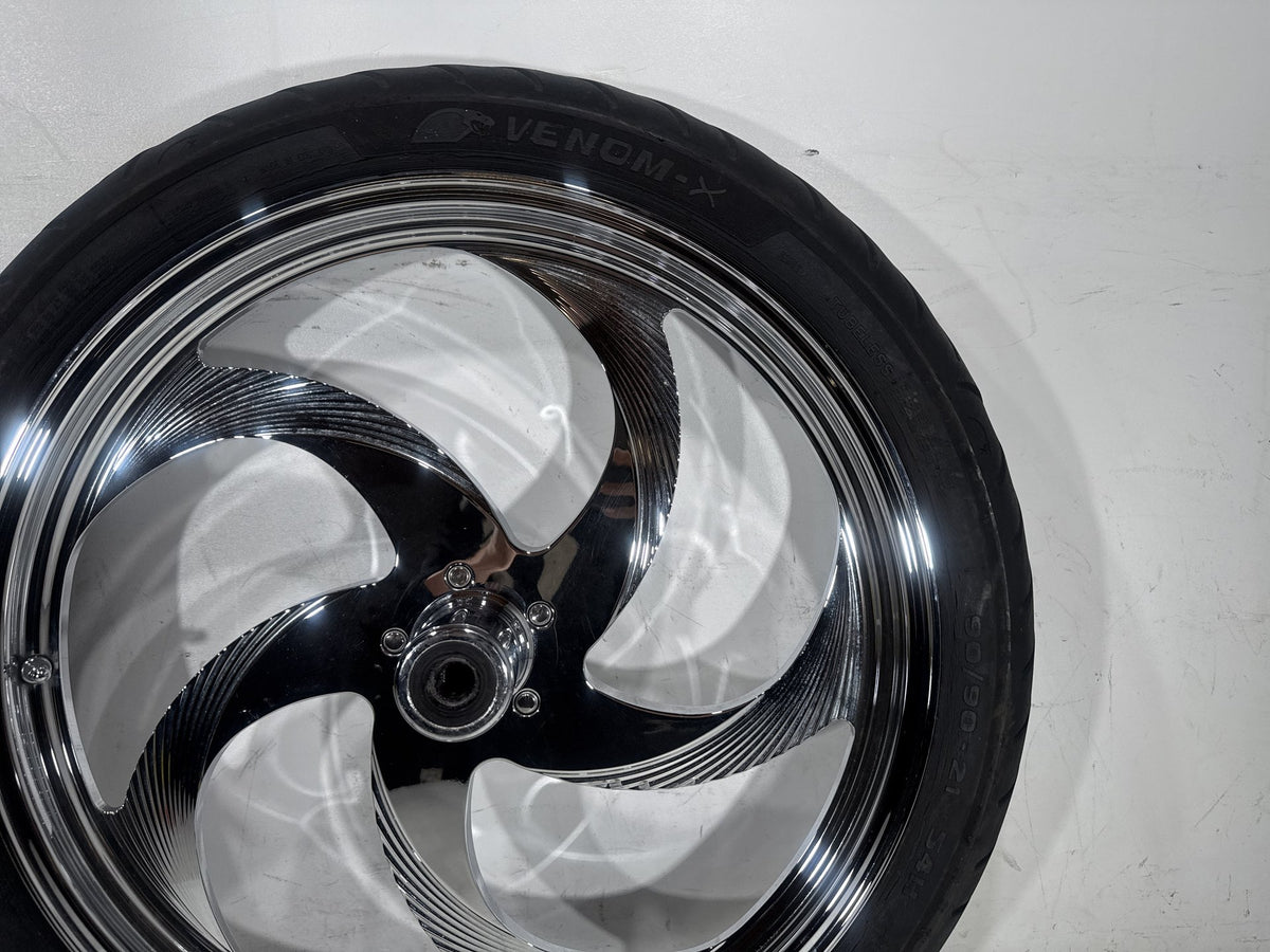 94 Harley Softail FXSTC Front Wheel Rim Tire Aftermarket Custom 90/90-21 54H 21"