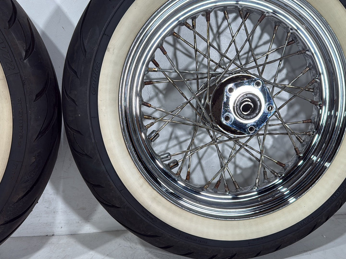 1990 Harley Electra Glide Touring Front Rear Wheel Rim Tire Spoked MT90B16 16"