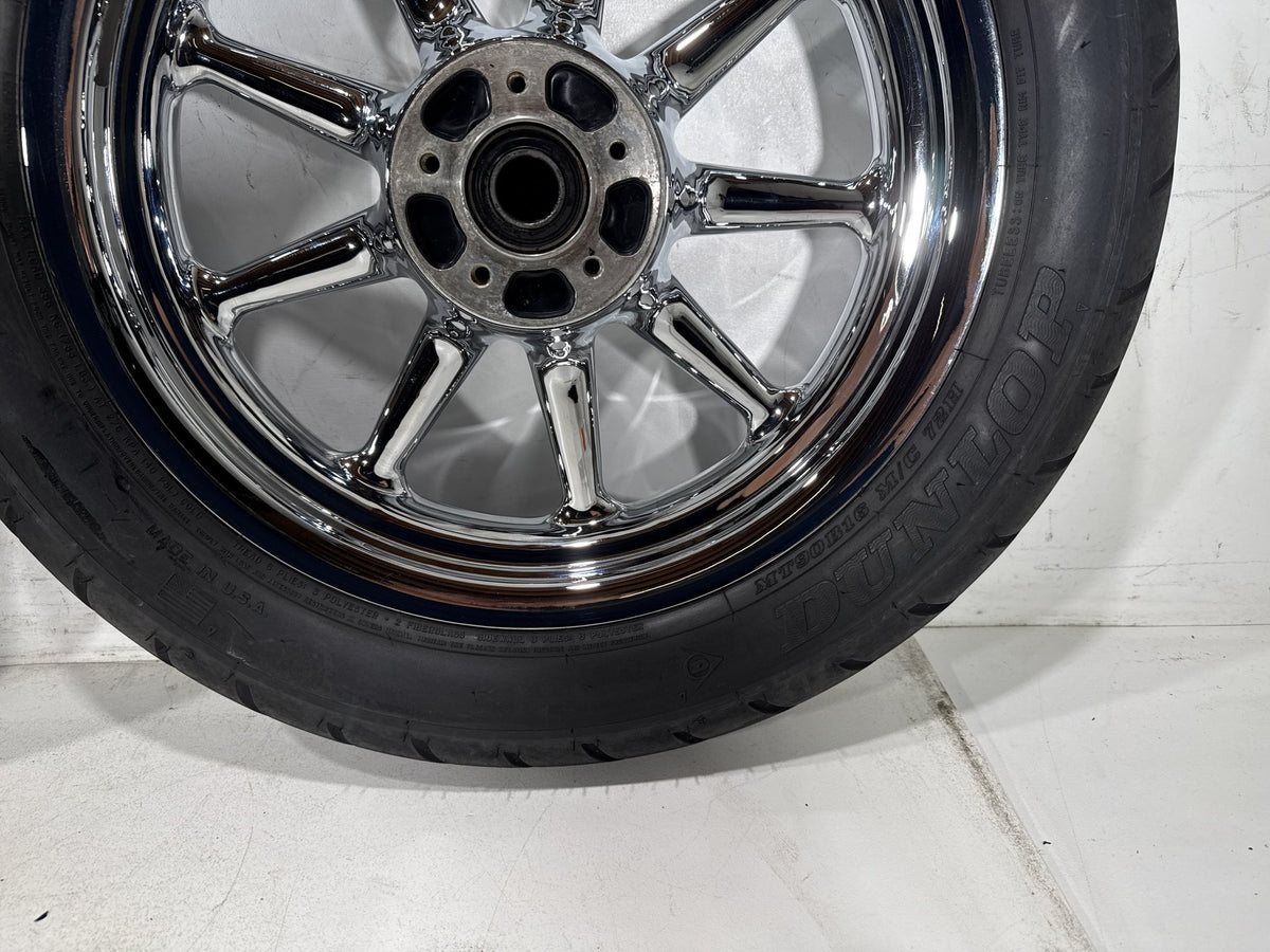 2002 Harley Electra Glide Touring Classic Front & Rear Wheel Rim Tire 16" CHROME
