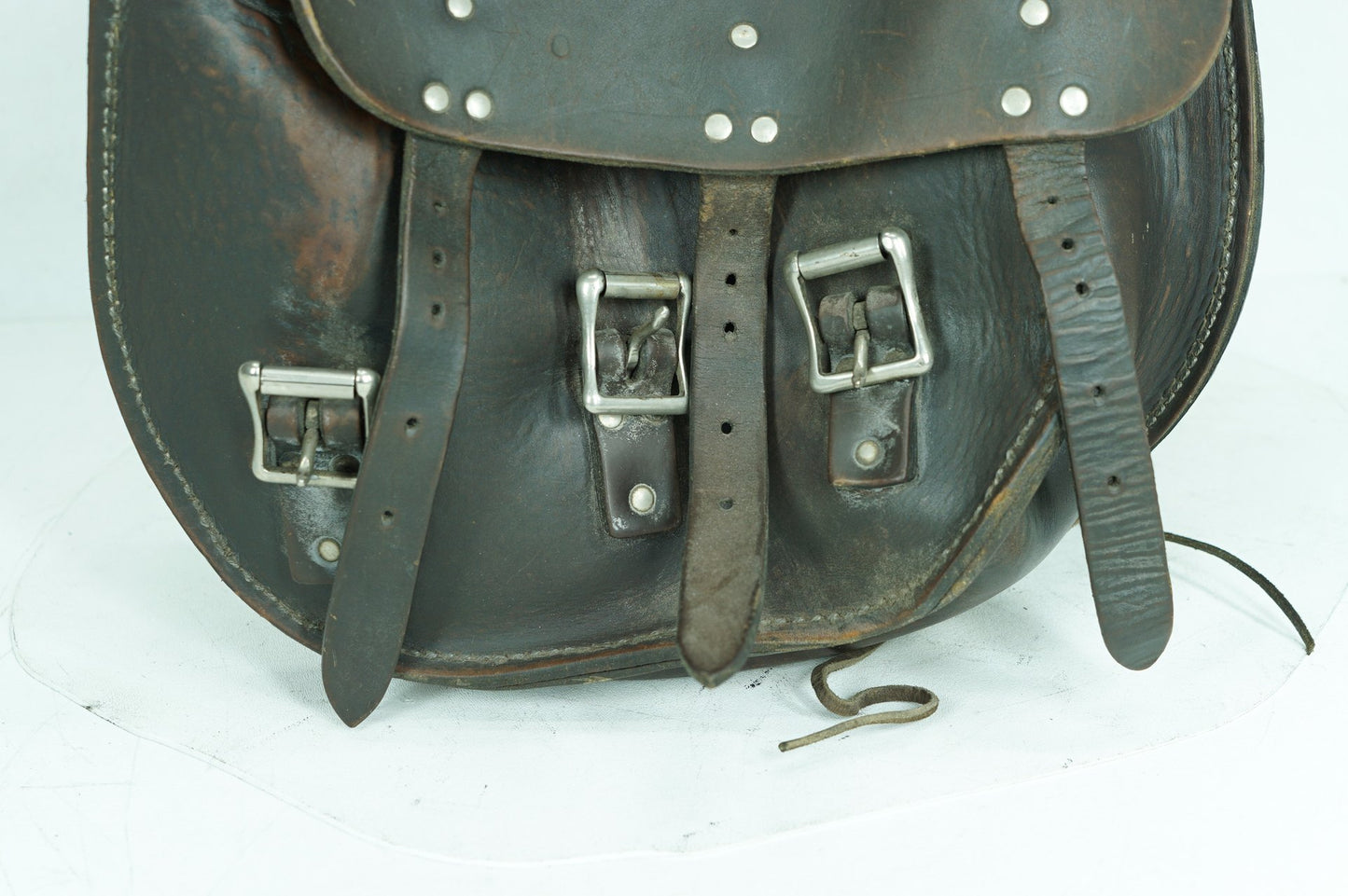 1984 - 1990 Harley-Davidson Sportster  Rear Left Right Saddlebags Luggage Leather Vintage