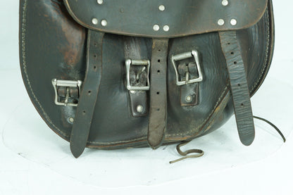 1984 - 1990 Harley-Davidson Sportster  Rear Left Right Saddlebags Luggage Leather Vintage