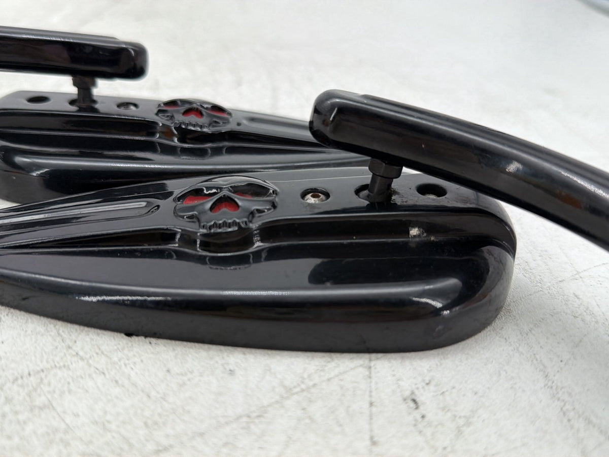 2005 Harley Road King Touring Police Left Right Rear View Mirror WILLIE G SKULL