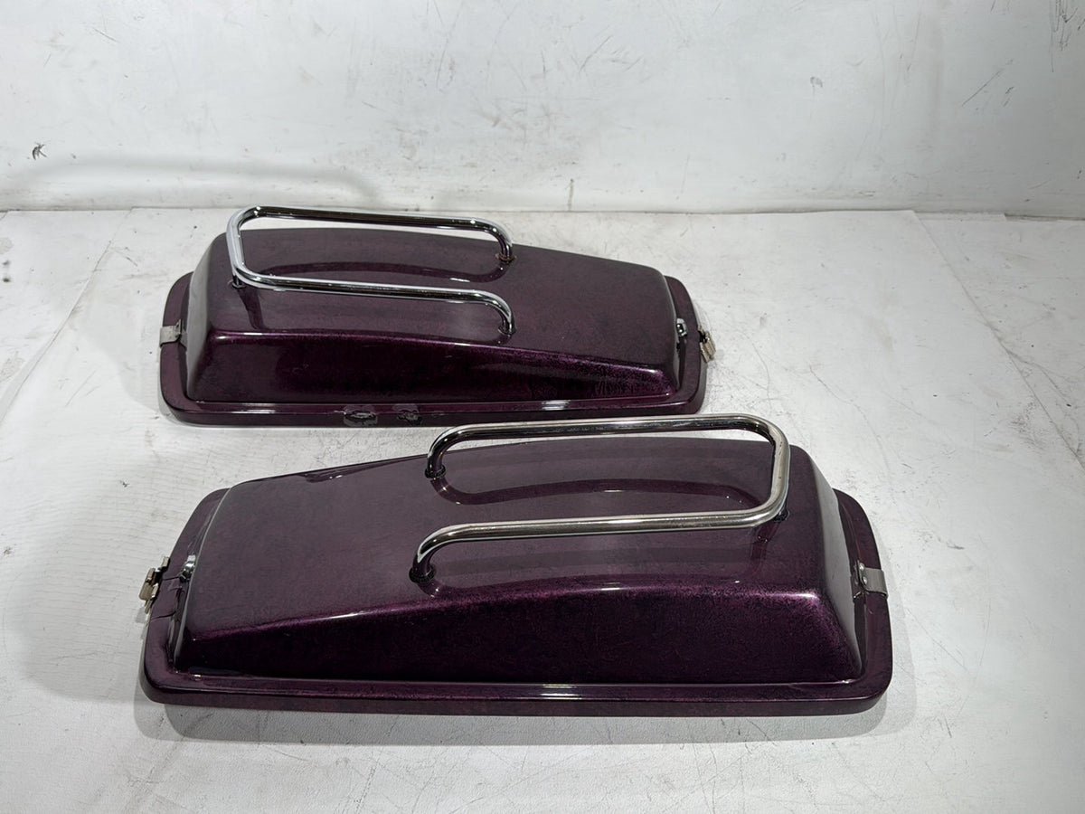 90 Harley Electra Glide Touring Sport OEM Left & Right Saddlebag Lid Cover Caps