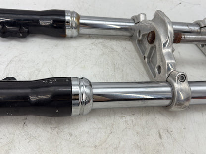 2012 Harley Dyna FXDF Fat Bob OEM Front Triple Tree Set & LH RH Fork Legs Sliders