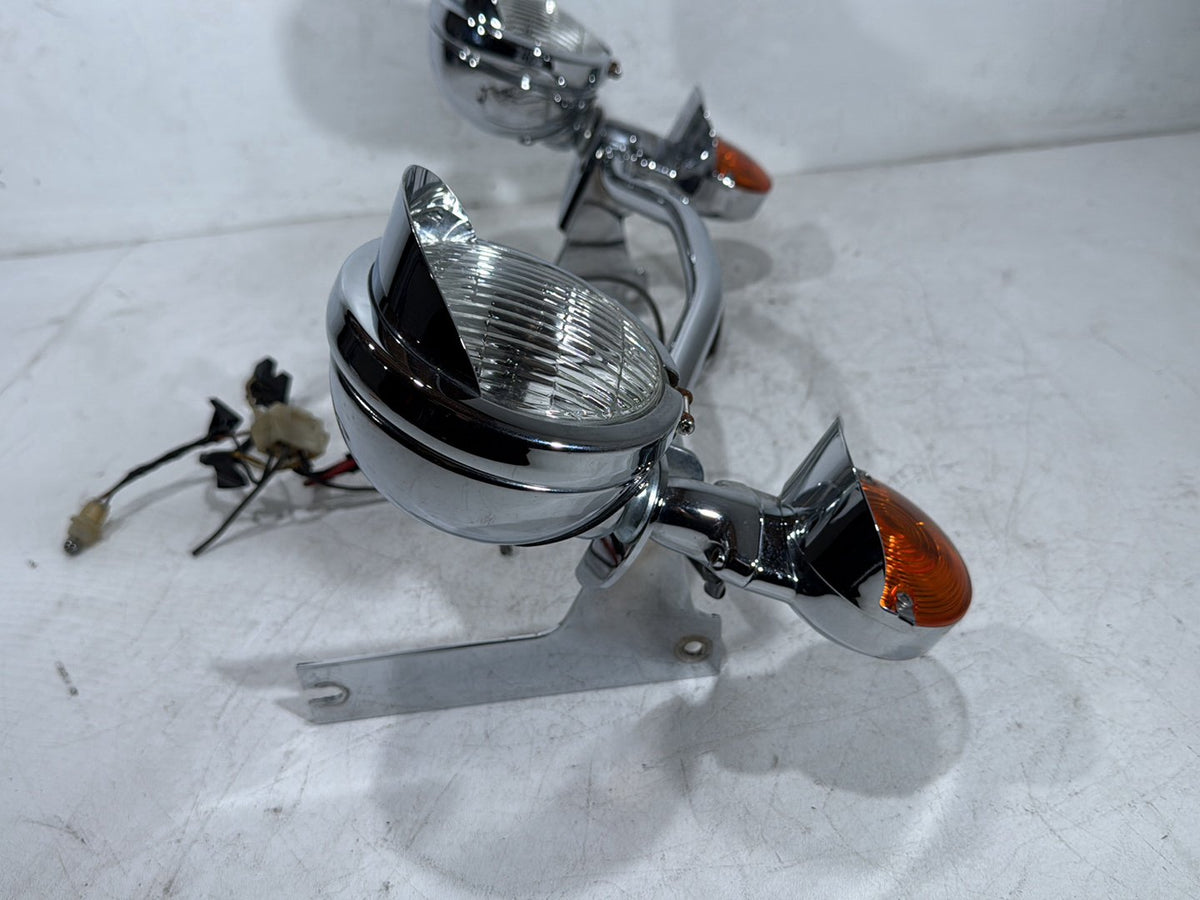 1990 Harley Electra Glide Touring OEM Front Turn Signal Indicators Aux Light Bar