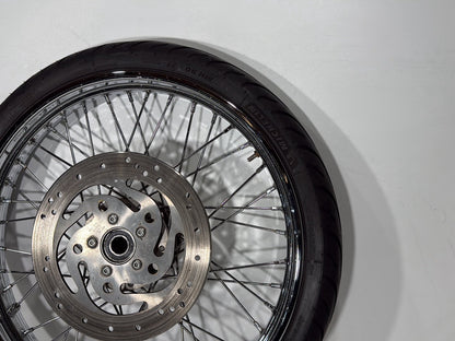 09 Harley Sportster XL1200 1200 Low OEM Front Wheel Rim Tire Spoked MH90-21 21"