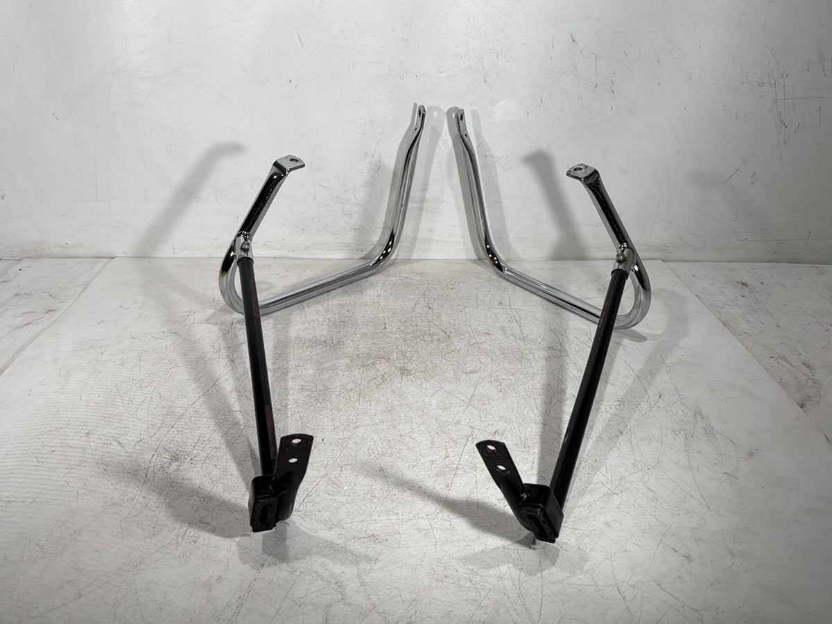 2005 Harley Road King Touring Police OEM Rear Left Right Saddlebag Guard Rails Bar