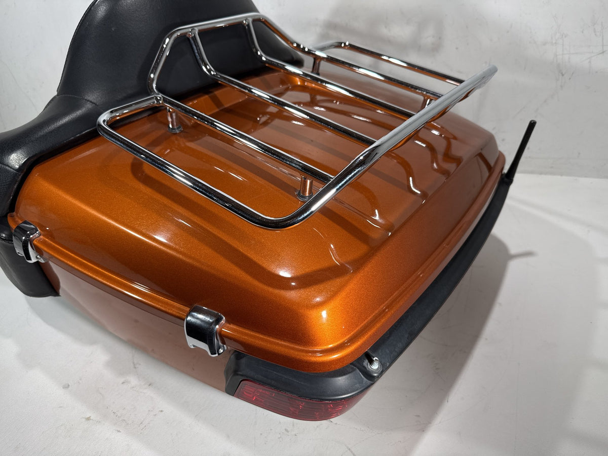 2014 Harley Electra Glide Touring Ultra OEM Pass Backrest Tour Pak Luggage NOKey