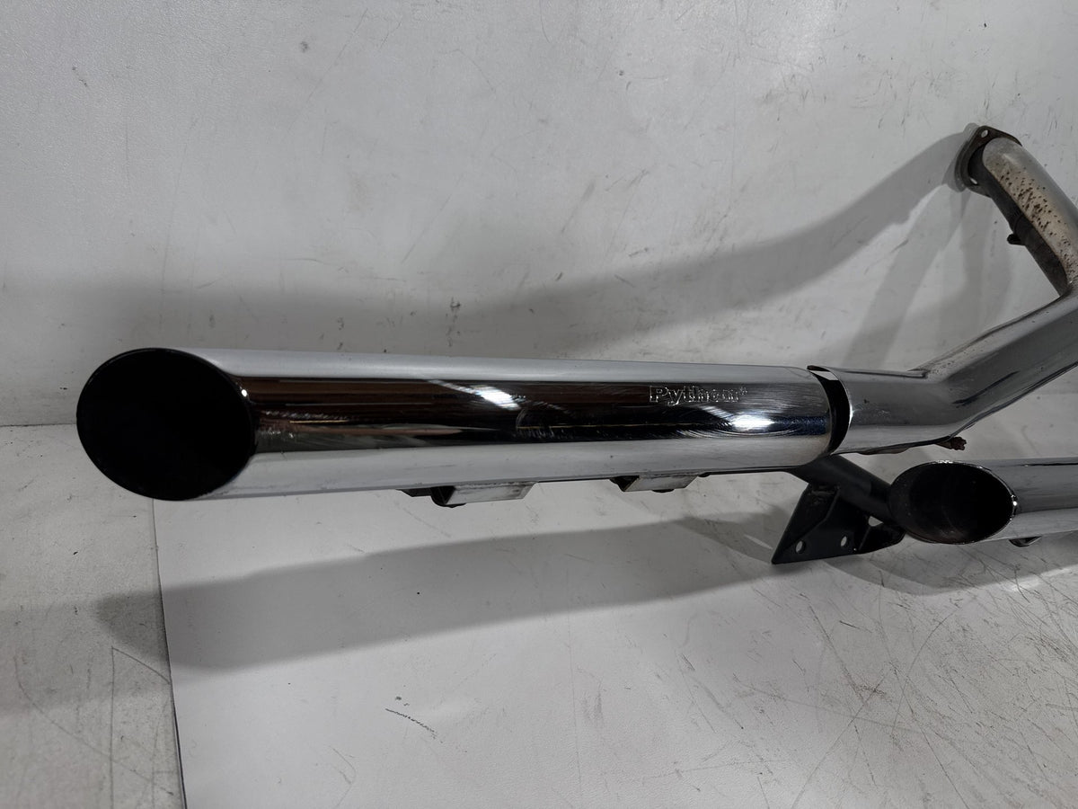 2002 Harley Heritage Softail Classic FLSTC Exhaust Header Pipes Muffler PYTHON