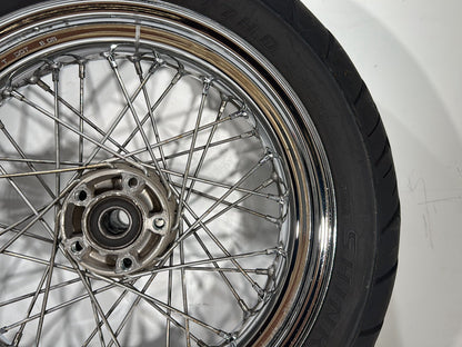 2006 Harley Dyna FXDWGI Wide Glide OEM Front Rear Wheel Rim Tire Spoked