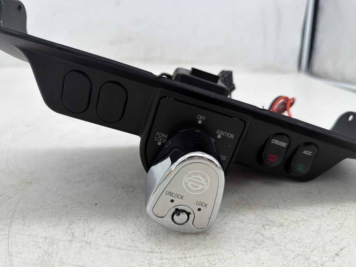 09 Harley Street Glide Touring FLHX OEM Dash Ignition Cap Switch Lockset NO Key