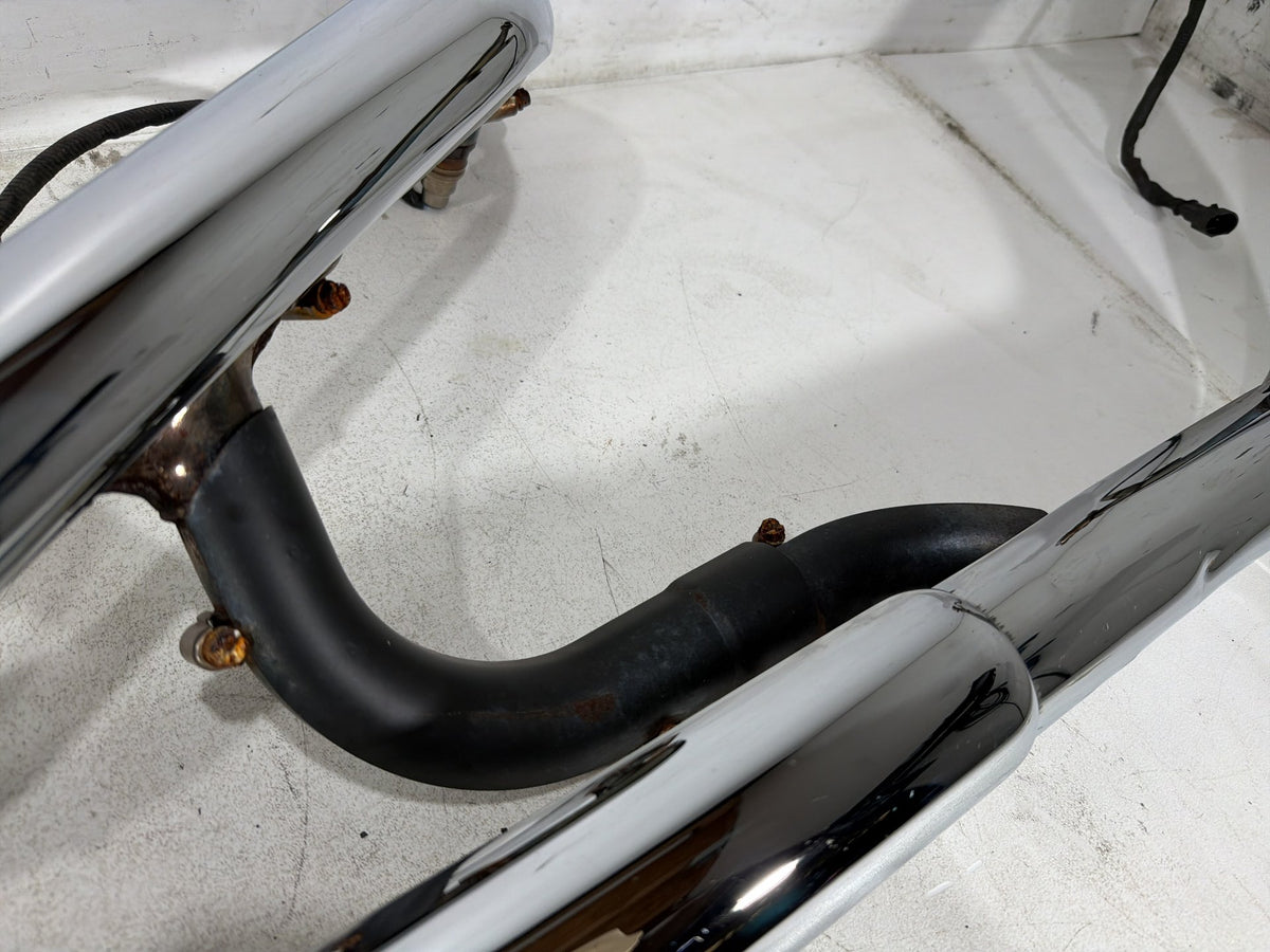 07 Harley Dyna Super Glide Exhaust Header Pipes Muffler Vance & Hines NO Bracket