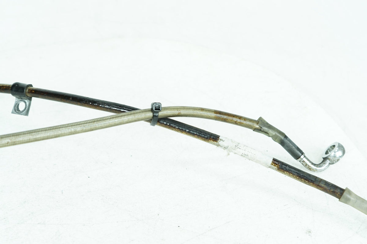 2003 Harley Softail FLSTF Fat Boy OEM Front Brake Hose Line Pipe