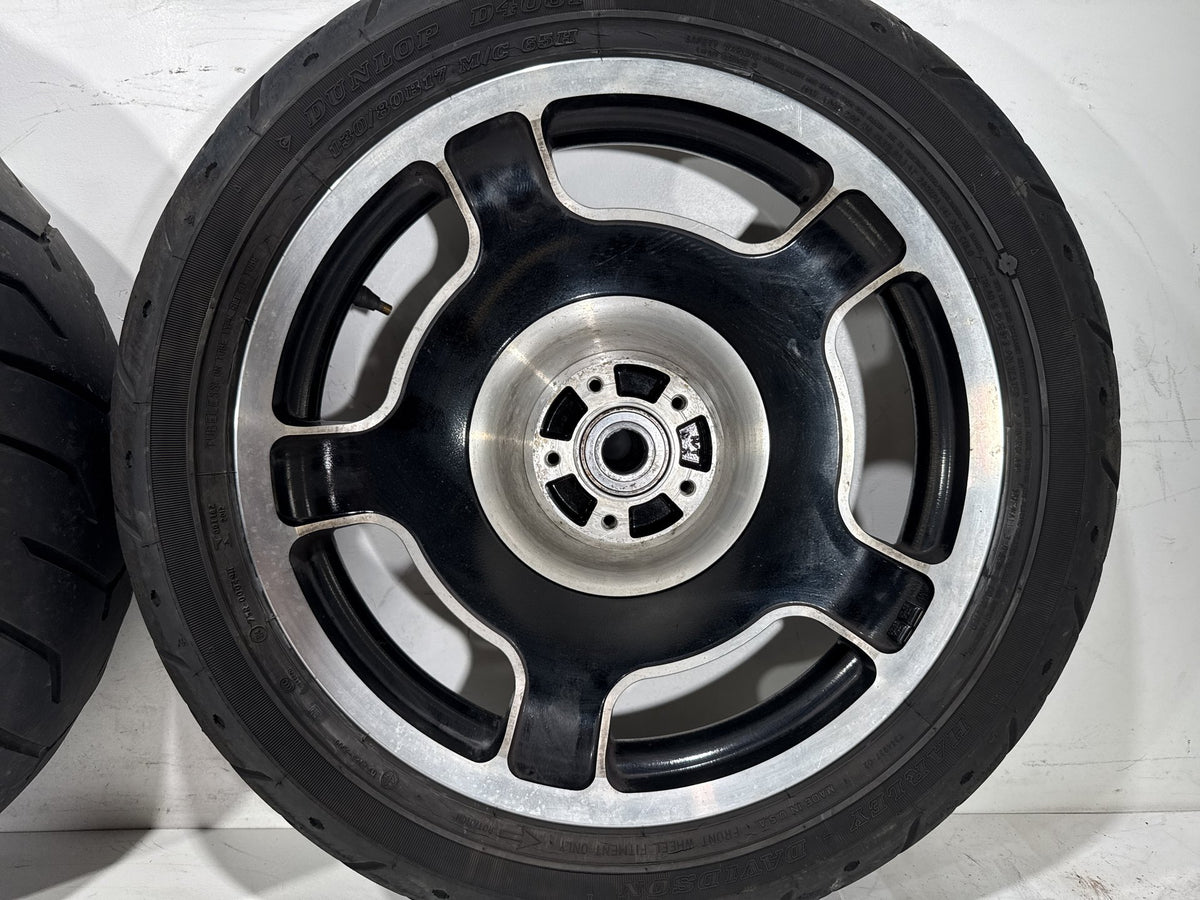 2010 Harley Road King Touring Police OEM Front & Rear Wheel Rim Tire 17" 16"