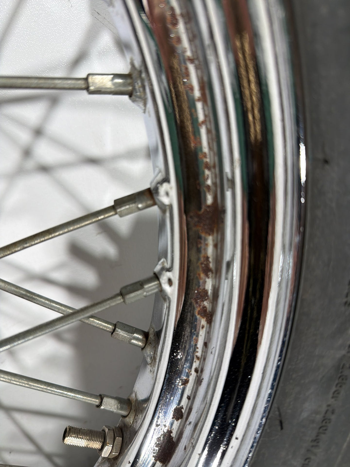 1991 Harley Sportster 883 Deluxe XLH883 Front Rear Wheel Rim Tire Spoked 16" 19"