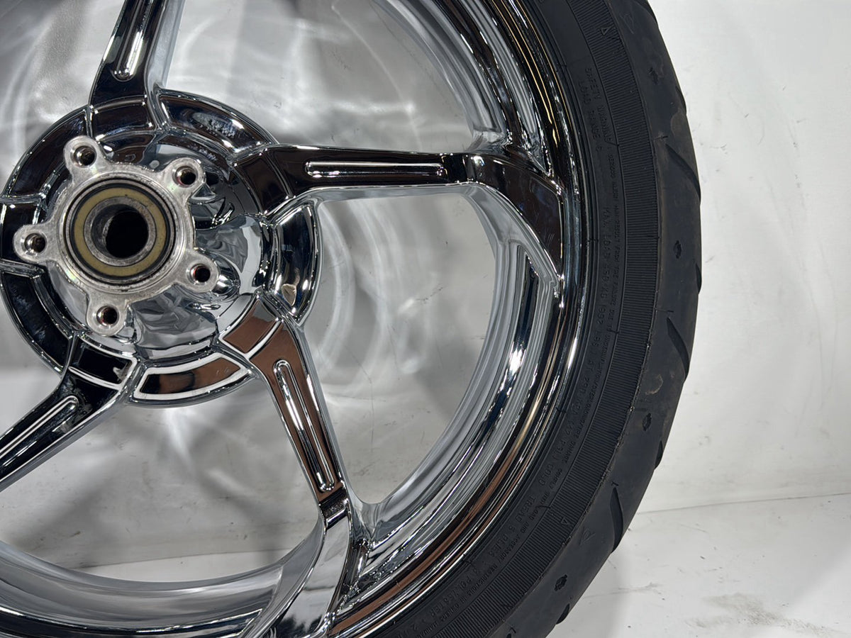 2014 Harley Street Glide Touring FLHXS Rear Wheel Rim Tire Agitator Chrome 18"