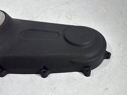 2008 Harley Dyna Fat Bob FXDF OEM Outer Primary Clutch Cover Black Wrinkle